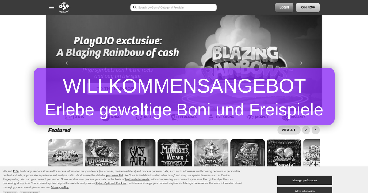 PlayOJO Casino für deutsche Spieler